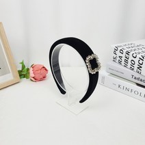 [2개 세트] 페미닌모티브 큐빅 폭신 벨벳 헤어밴드 / 타이니 진주 벨벳 헤어밴드