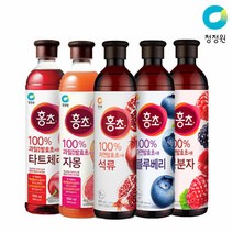 청정원 [청정원] 자연발효초 홍초 900ml 5종 2개 골라담기, 석류 900ml + 복분자 900ml