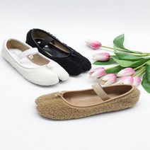 브이와이 여자 타비 FW 플랫슈즈 덤블 FUR 단화