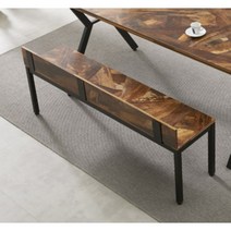 빈티지 컬러 철제 2인용 벤치 의자(140cm 4색) 평 밴치 형 벤취 예쁜 현관, 화이트