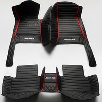 메르세데스 벤츠 CLA 클래스 CLA180 CLA200 CLA45 AMG W117 W118 2017 2022 가죽 방수 자동차 바닥 발 매트 전체 커버리지 자동차 카펫 커버에 적합, 블랙에 레드 라인, CLA C117 2013 년 -2019 년