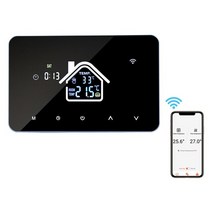 실내 온도 조절기 보일러 wifi 스마트 lcd 디스플레이 터치 스크린 전기 바닥 난방 물전기 난방 원격 컨트롤러, 와이파이 물 난방