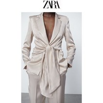 리본 포인트 실크 정장 ZARA 자라 여성 투피스 세트