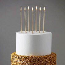 알리미스토리 생일 파티 예쁜 케이크초 골드 실버 로즈골드 핑크 6입, 1set, 레인보우_6입