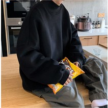 기모 맨투맨 남반폴라 루즈핏 bf 나른한 바람 상의 가을 겨울 핑크 오버사이즈 코트 스키 맨투맨