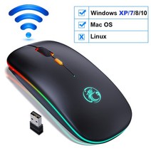 무선 레이저 게이밍 마우스 rgb 블루투스 사일런트 컴퓨터 led 백라이트 mause usb ergonomic 게임 충전식 노트북 pc, RGB 무선 블랙, 협력사