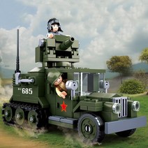 군대 243pcs 제 2 차 세계 대전 ww2 gaz 하프 트랙 트럭 기동대 밀리터리 무기 총 피규어 빌딩 블록 해병대, m38-b0685