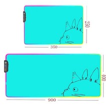 rgb 장패드 MRGLZY-대형 USB 게임 홈 마우스 패드 빛나는 RGB 램프 카와이 사무실 인터넷 카페 키보드, 01 350X900MM_01 Thickness 3MM