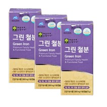 애플트리 김약사네 그린철분 3통 여자 결혼 신혼 학생 권장량 가득 함유 철분많은 식품 미네랄 선물 친구