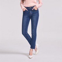 진마니아 허리밴드 심플 블루 일자진 스판 청바지 빅사이즈 데님 팬츠 바지