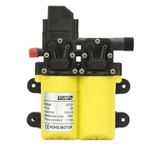 12V 100W 전기 드라이브 펌프 이중 흡입 자체 프라이밍 다이어프램 워터 또는 청소 캐러밴 보트 자동차, 02 Yellow shell