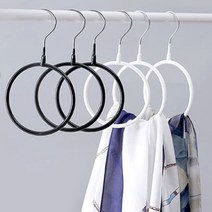 힘찬쇼핑_ 옷장용 원형 스카프걸이 머플러걸이 3P, 화이트
