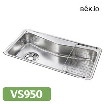 백조 씽크볼 VS 950 1.0T 사각 주방 대형 식당 카페 음식점 가정용 원룸 언더 싱크볼 ( 배수구+와이어바스켓+수세미망 포함), VS 950(배수구+와이어바스켓+수세미망)