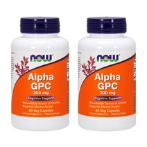 나우푸드 알파 GPC 300mg 베지 캡슐 비건, 60개입, 2개, 60정