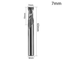 밀링공구 1pcs hss 2 플루트 엔드 밀 커터 1mm-12mm cnc 스트레이트 생크 밀링 커터 목공 도구 엔드 밀 라우터 비트 나무 컷, 1pc 7mm