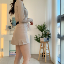 보세 여름 여성 골프웨어 큐롯 플리츠 골프스커트 주름 치마바지 골프의류