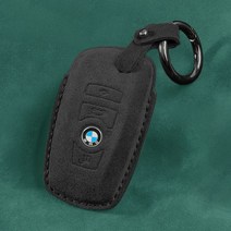 BMW 알칸타라 가죽 디스플레이 키케이스 5시리즈 3시리즈 1시리즈 X3 X5 X7 키링 스마트 고급 키홀더 홀더세트 열쇠고리 차량용품, BDFFY-02, 블랙