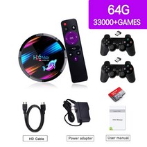 옛날오락기 레트로 비디오 게임 콘솔 4K HD H96 박스 슈퍼 X Max PS1/PSP/N64/DC/SNES 50000 플레이어 TV, 01 H96 64G_02 AU