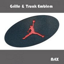 ArtX 에어 조단 마크 로고 순정교체형 럭셔리 엠블럼 NO.20(그릴/트렁크엠블렘), 블랙펄, 블랙펄, A