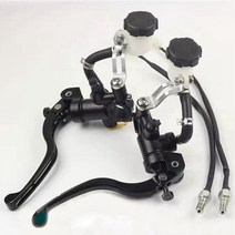 야마하 부품 오토바이 용품 파츠 브레이크 스쿠터 클러치 PX1 펌프 레버 레이디 얼 17.5mm 마스터 실린더 설치 22mm 가와사키 스즈키 용, 01 Black 1 pair