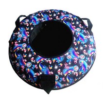 여름 겨울 야외 눈썰매 튜브 스노우튜브, 오렌지90센티쿠션풀세트안전줄