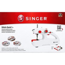 SINGER Stitch Quick + (2 스레드) 휴대용 수선 기계 화이트, Two Thread Sitch Quick +