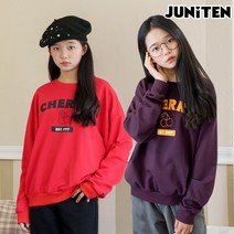 주니걸즈 체리맨투맨 티셔츠