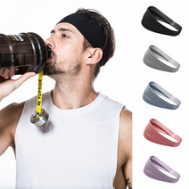 스포츠 헤어밴드 운동 터번 남여공용 3P, 블랙+라이트블루+코랄핑크