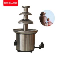 그릇 퐁듀 세트 초코분수 초콜릿 냄비 치즈 팟 만들기 기계 캠핑 중탕기 XEOLEO 미니 분수 전기 스테인레스 생일 축하 파티, 없음, 2.220V EU