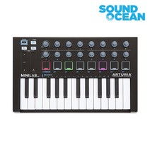 ARTURIA MiniLab Mk II Black Edition 아투리아 포터블 키보드 25건반 블랙 색상