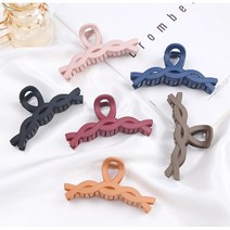 이쁨달다 무광꽈배기 빅사이즈 올림머리 반머리 집게핀 파우치증정 6 color 색상선택가능