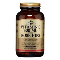 솔가 비타민 C 500mg 로즈 힙 포함 타블렛 무설탕 글루텐 프리, 250개입, 1개