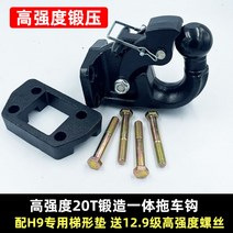 트레일러후크 캠핑 연결 스트렙 장착 장비 폴딩 견인 캠핑카 마운트 고리 체결 캠핑용품 장치, 단조 트레일러 20T 후크+고강도 나사