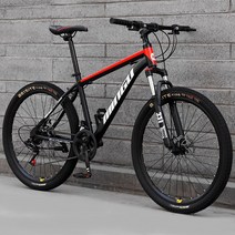 DK 산악자전거 MTB 변속자전거 디스크브레이크 ZXC005, 27속도, 탑 피팅 블랙 레드 스포크 휠