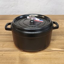 스타우브 B품 원형 꼬꼬떼 24cm 블랙 주물 냄비 11092425-B, 1개