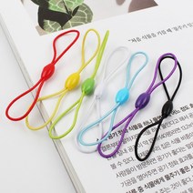 폰고리 핸드폰줄 스트랩 8자고무줄 휴대폰줄, 8자고무고리-보라, 1개