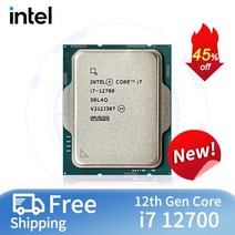 인텔 코어 i7-12700 새로운 i7 2.1 GHz 스레드 CPU 프로세서 10NM L3, 한개옵션0