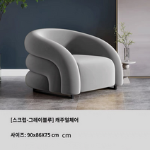 1인용 럭셔리 쇼파 좋은 쇼파전문매장 편한 수입 의자 푹신한 미니 디자인 체어 소파 아파트 거실 북유럽 싱글 빨간 침실 발코니, 싱글 소파 그레이