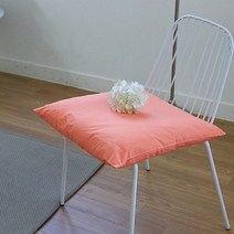 [러그랜드] 자체제작 파스텔 오렌지 사각쿠션 겸 방석커버+방석솜