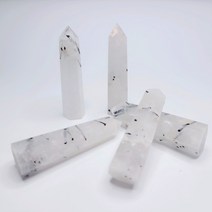 천연 투르말린 침수정 크리스탈 수정 포인트 기둥 약 7cm8cm 명상 힐링 에너지