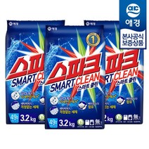 스파크 스마트클린 분말세제 리필, 3.2kg, 3개