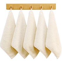 어메니티타올 40수 코마사 무형광 주방 고리수건 70g 5장 세트, 무염색, 5개