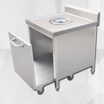 잔반처리대 구내식당 휴게소 음식 수거통 퇴식구 음식물 처리대, A.70x70x80
