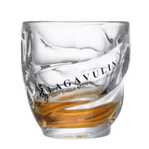 LAGAVULIN 라가불린 아일라 싱글몰트 핸드그립 패턴 핸드메이드 크리스탈 위스키 글라스 360ml, 2개