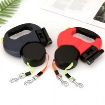 추천상품 애견 더블 리드줄 best 다견 산책 목줄 두마리 야간산책 트윈 용품 조명 LED 강아지, 트윈리드줄네이비