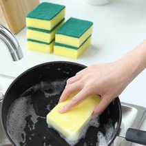 미니 소형식 업소용 가정용 식기세척기 10pcs 스폰지 청소 접시 세척 케이터링 수세미 수색 패드 주방 홈 도구 양면 오염 제거 가구, 없음