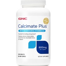 GNC 칼슘마그네슘 비타민D 800mg 240캐플릿 구연산 칼슘 시트레이트 Calcium Citrate