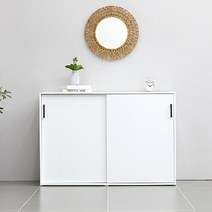 체스 1200 슬라이딩 다용도 거실 수납장 기본형, 화이트(CCED02W0C)