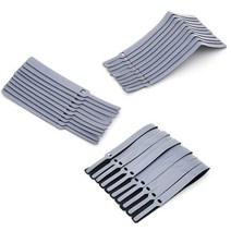 선정리 찍찍이 재사용 벨크로 타이 10pcs 케이블 정리용 끈 케이블타이 회색 그레이, 벨크로 ID_824(중)