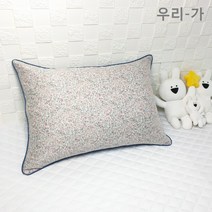 우리가 수제 순면 텐셀 베리떼삥 누빔솜덧댄 라텍스 메모리폼 베개커버50x80(커버만)